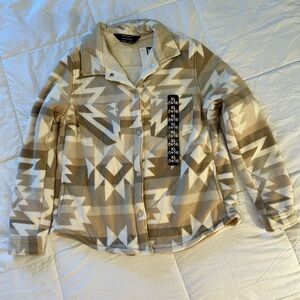 Members Mark Girls Fleece Shacket NWT Sherpa Lined 14/16 Youth